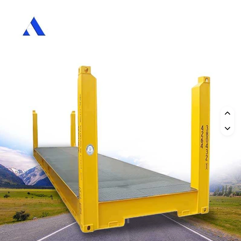 40 40ft 40' Fixed Corner Post Flat Rack Flatrack ISO Certified Transportation Equipment Shipping Container 1