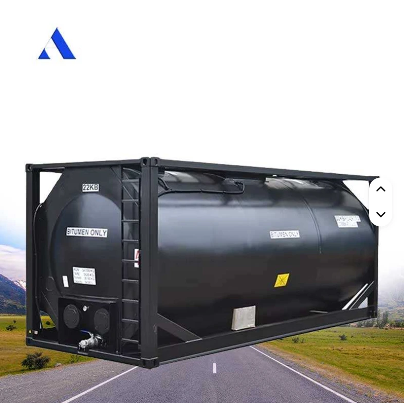 20 pés ISO 25000 litros t3 T3 elétrico portátil ou incêndio Aquecimento de betume ASSFALTO TANQUELO DE ASFALHO PARA TRANSPORTE PARA TRANSPORTÊNCIA 1