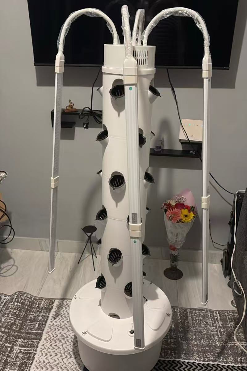 Test De Plantation D'un Système De Culture Hydroponique En Tour En