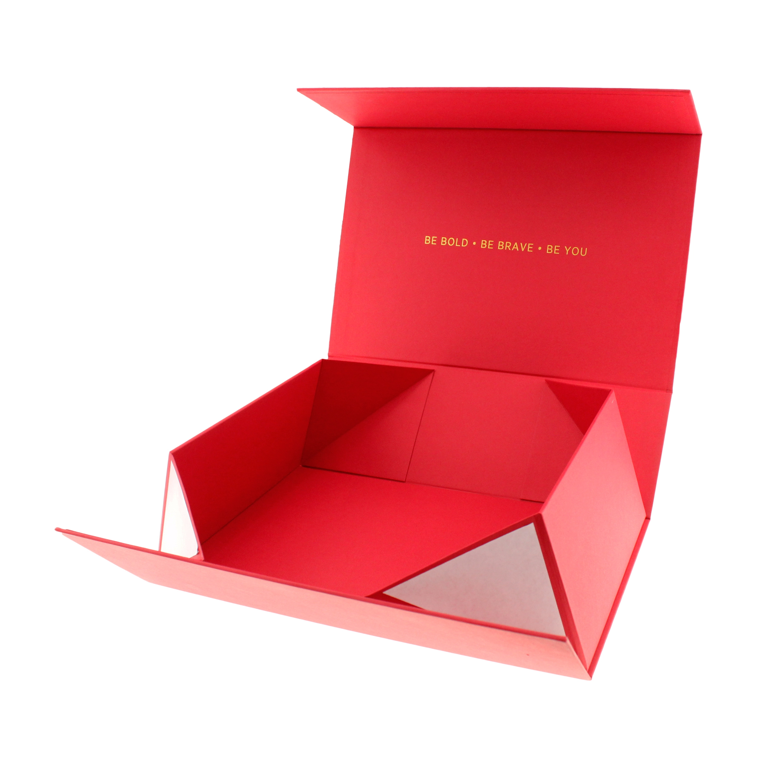Caja de regalo de empaque magnético de cierre magnético festivo rojo Presente de vacaciones elegante para joyas cosméticas - Embalaje de paquetes 1