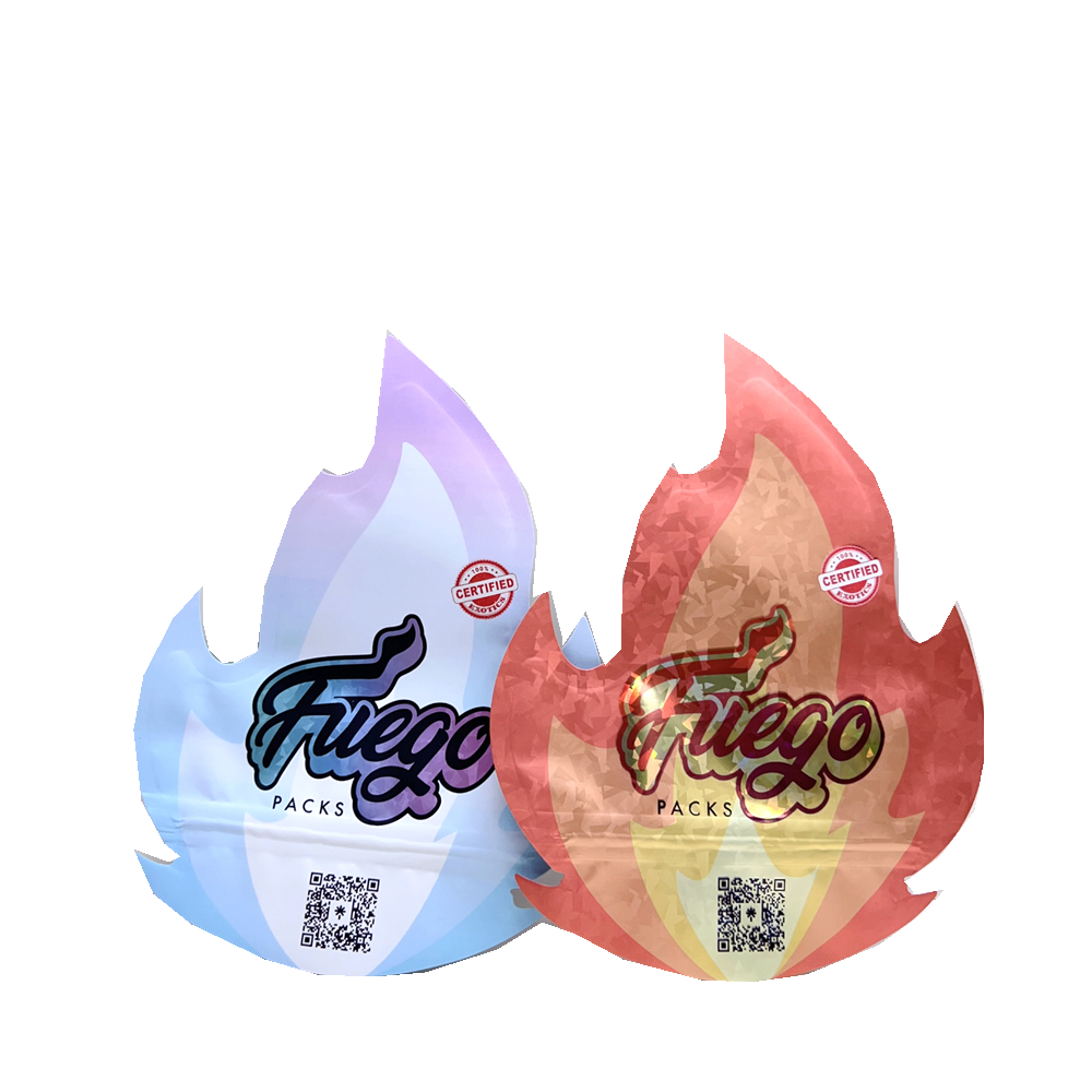 Custom Printing Reusable Zipper Special Shaped Aluminum Foil Mylar Bag 6