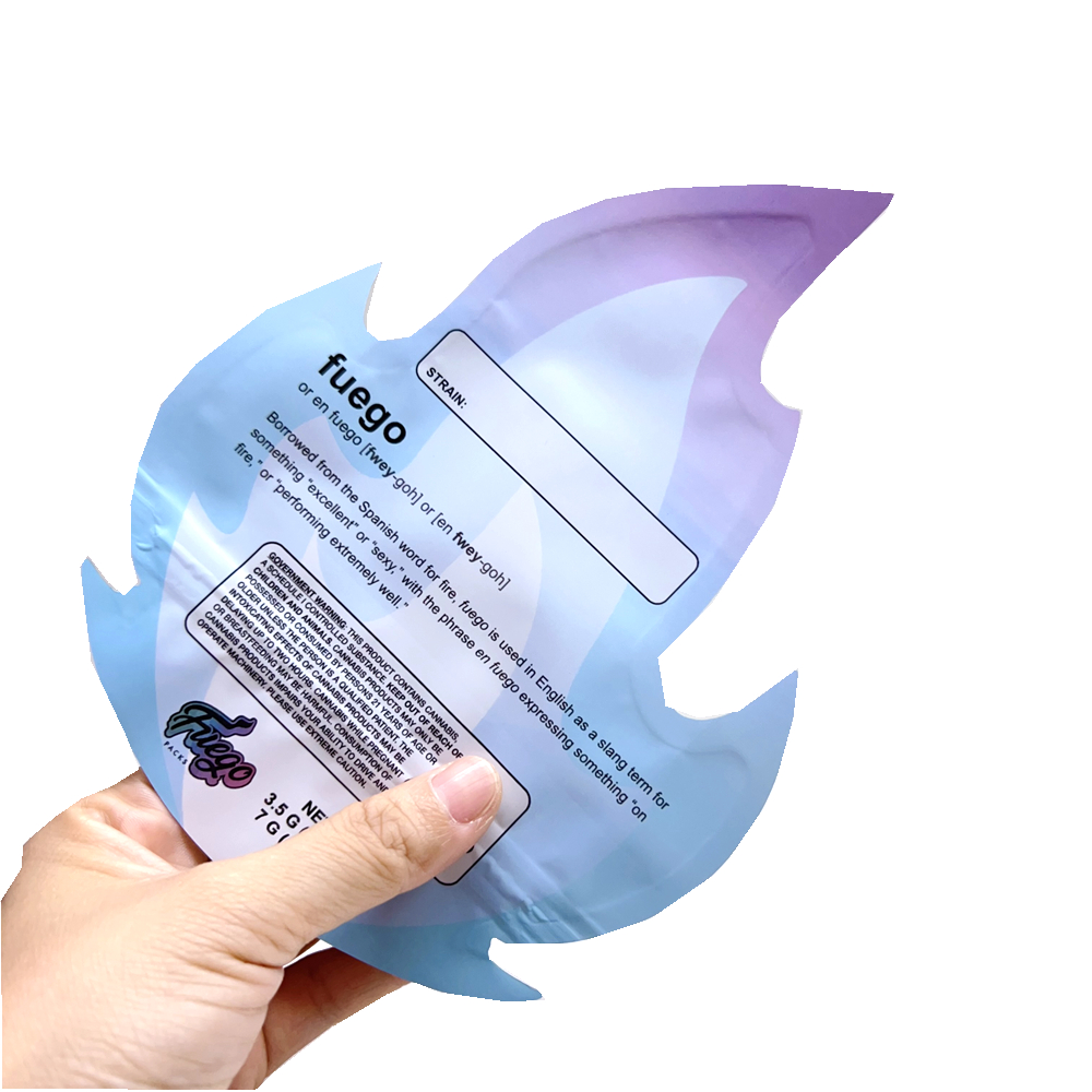Custom Printing Reusable Zipper Special Shaped Aluminum Foil Mylar Bag 4