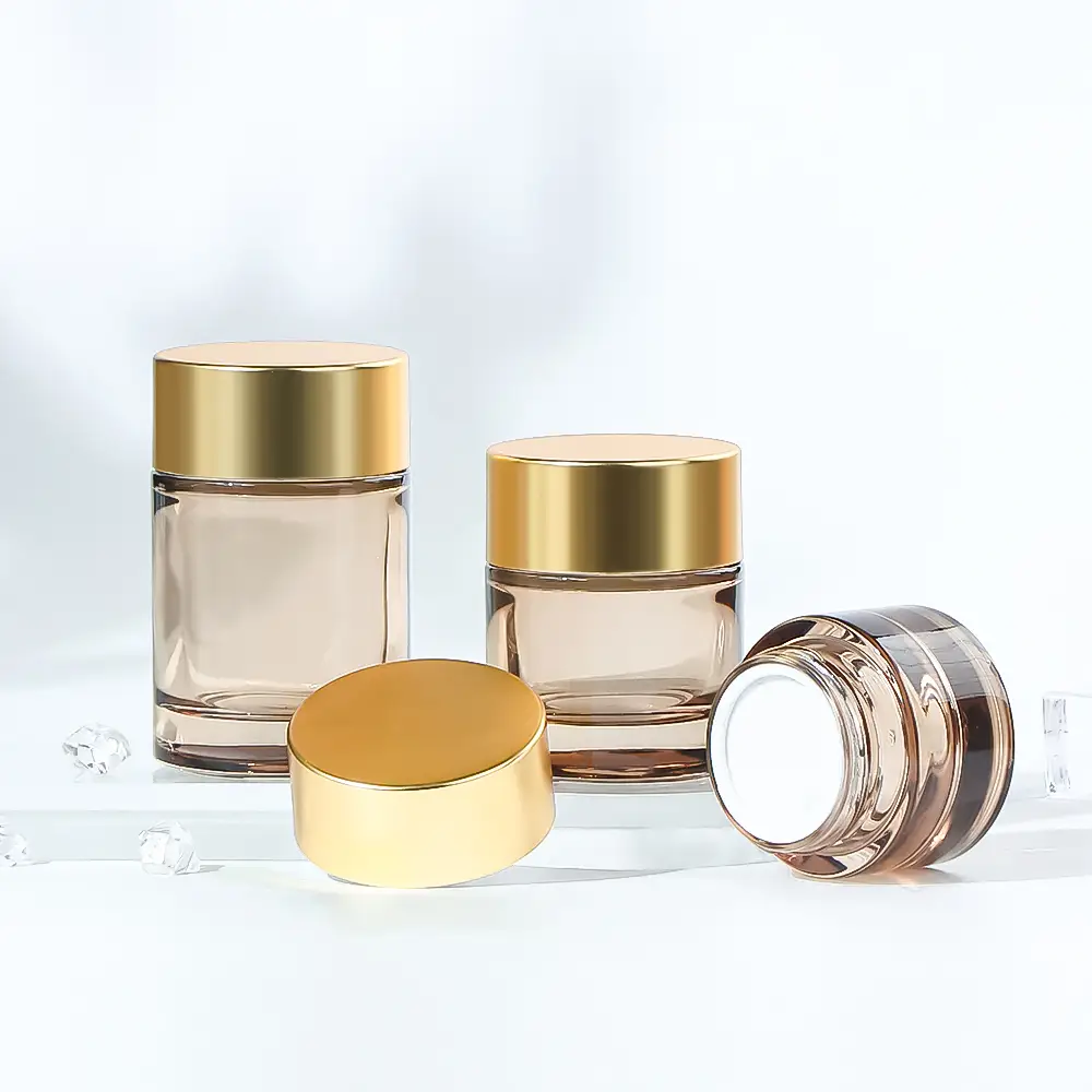 Glass cream jar 1