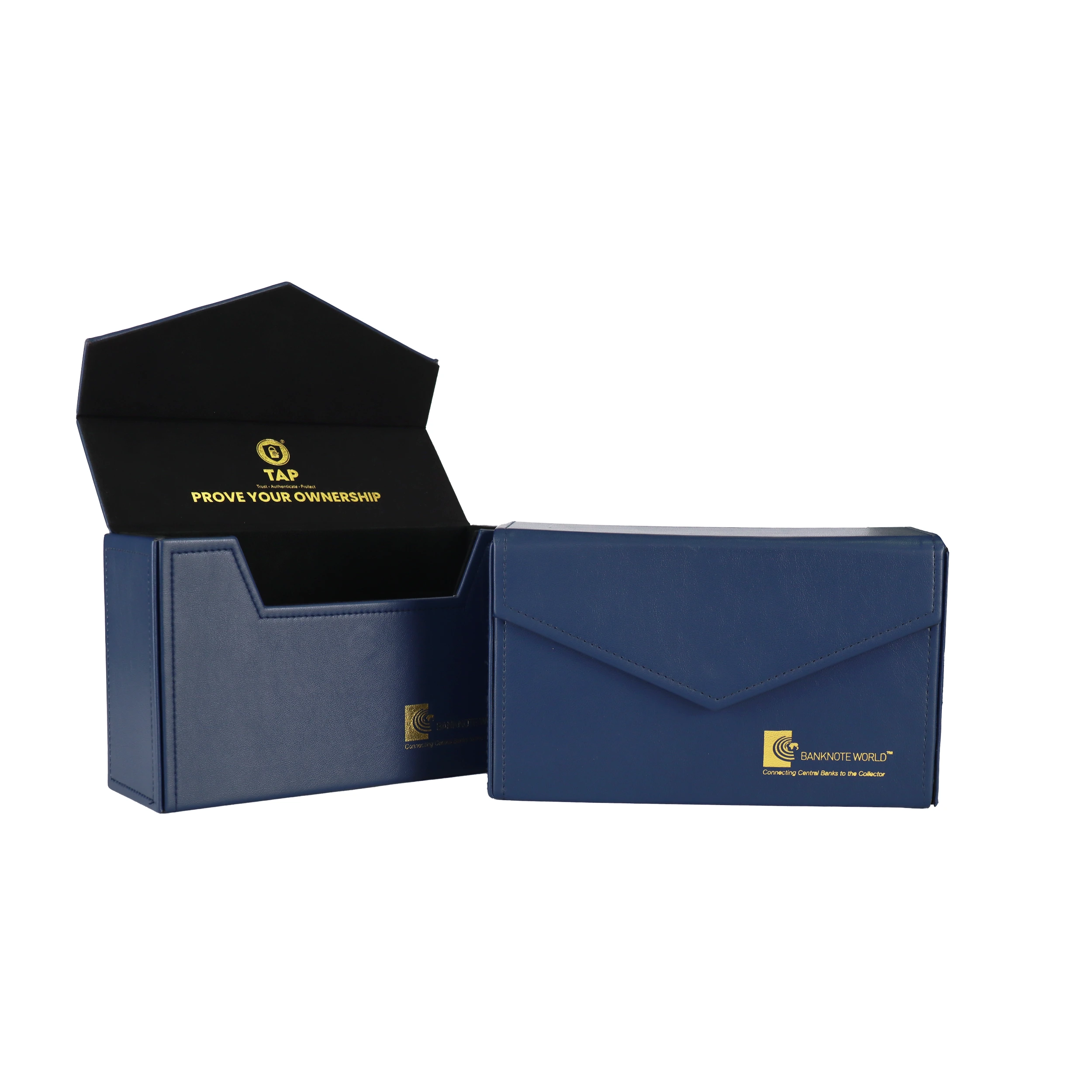 Recyclable Gift Box with Gold Foil Logo Envelope Style Magnetic Folding Box - Packshion Packaging 1