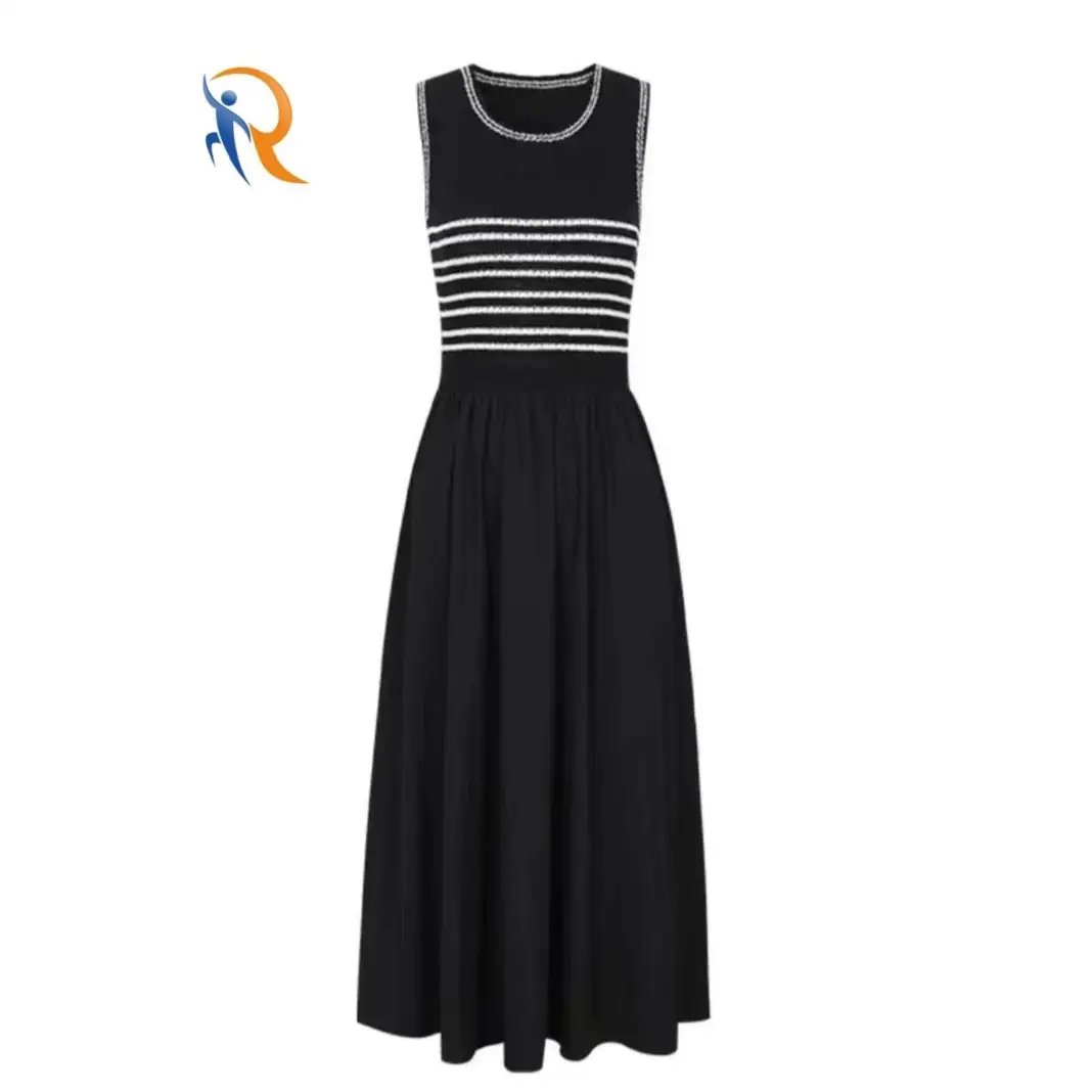 Womens Summer Dresses Casual Sleeveless Loose T Shirt V Neck 1