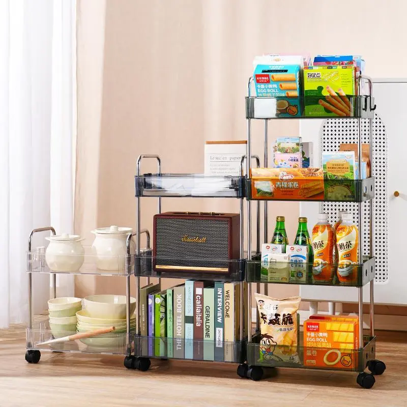 Hongxing Plastic Racks for Storage, High End Household Kitchen Transparent Storage Rack 1