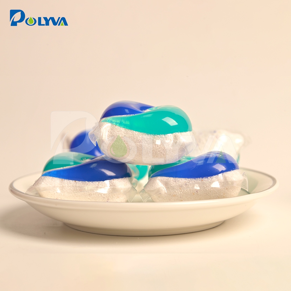 Polyva Eco Friendly Water-Soluble Packaging Three-In-One Laundry Pods Wholesale 6