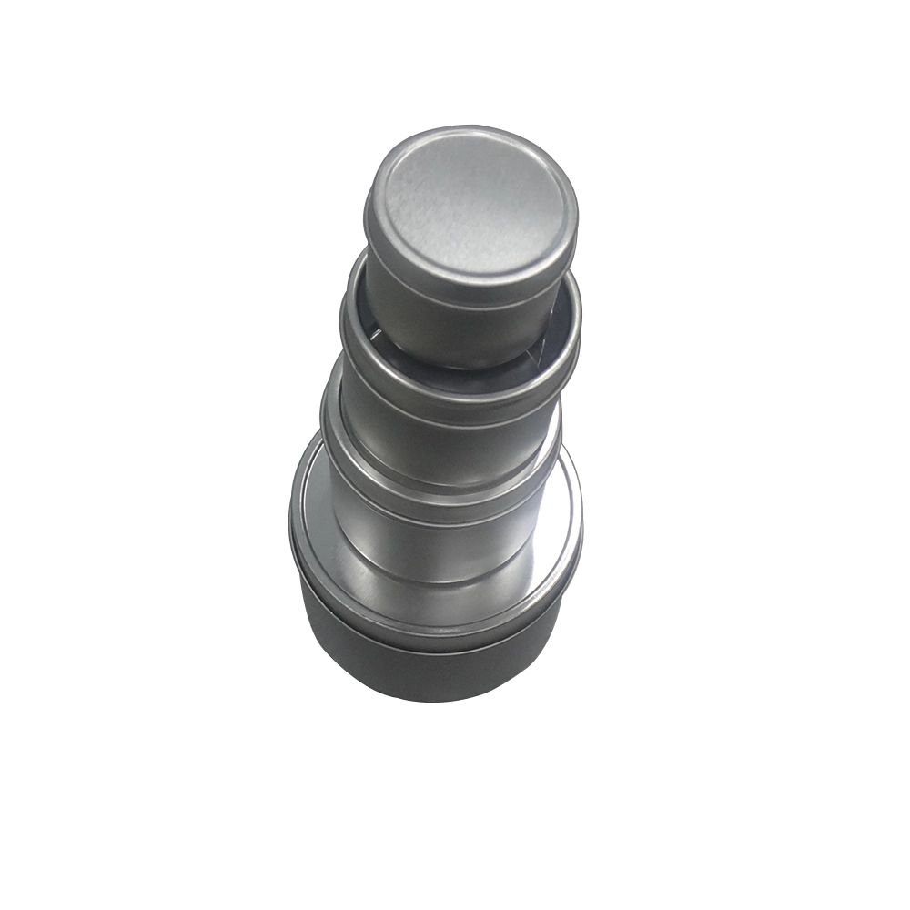 4-Piece Round Candle Tin Jar Set 1