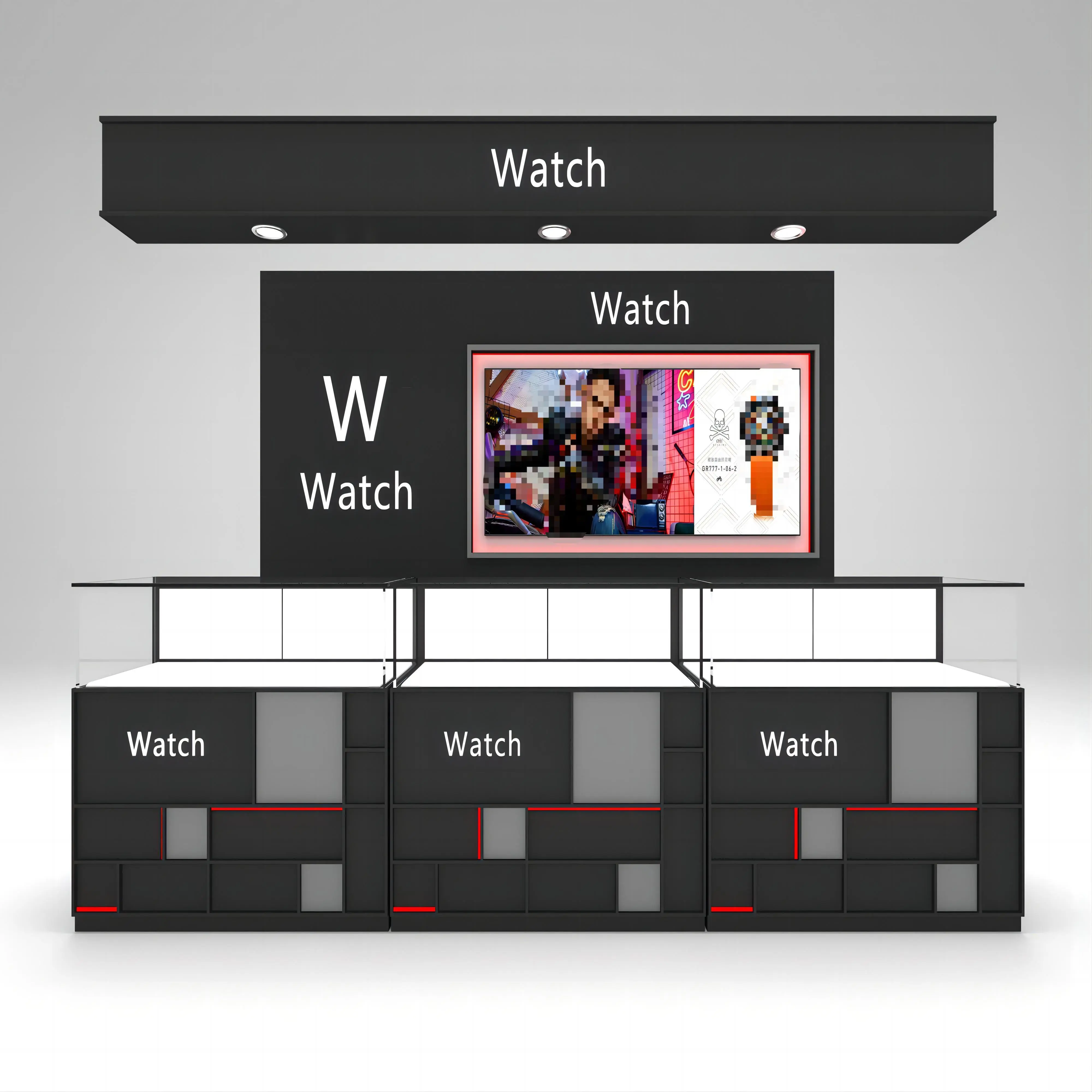 High - end Custom Logo Watch Display Cabinet, Premium Build for Luxury Watch Showcase 1