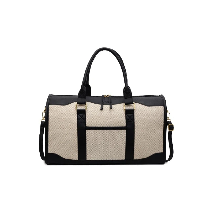 Large Capacity Color-matched Canvas Handbag, New Minimalist Travel Bag, Fashionable Casual Shoulder Bag 1