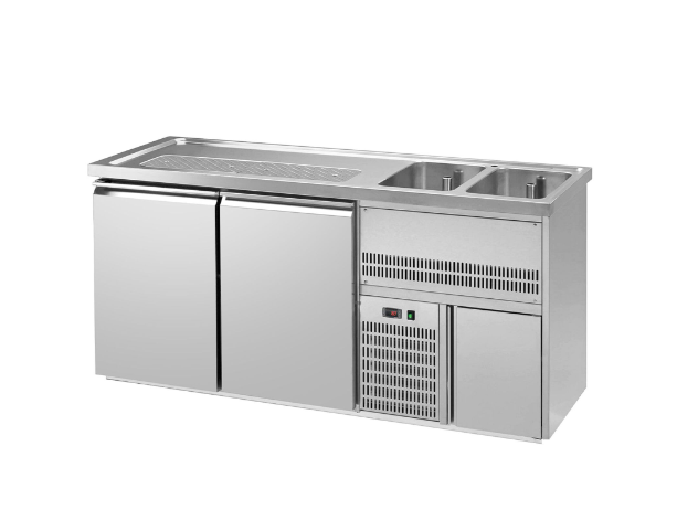 Aço inoxidável sob freezer de cerveja