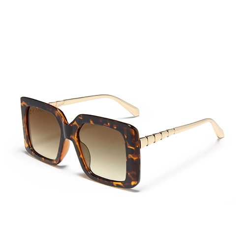 S27061 Luxury Retro Vintage Big Frame with Polarized Lenses Logo Lens for Women UV400 Custom Square Sunglasses 1