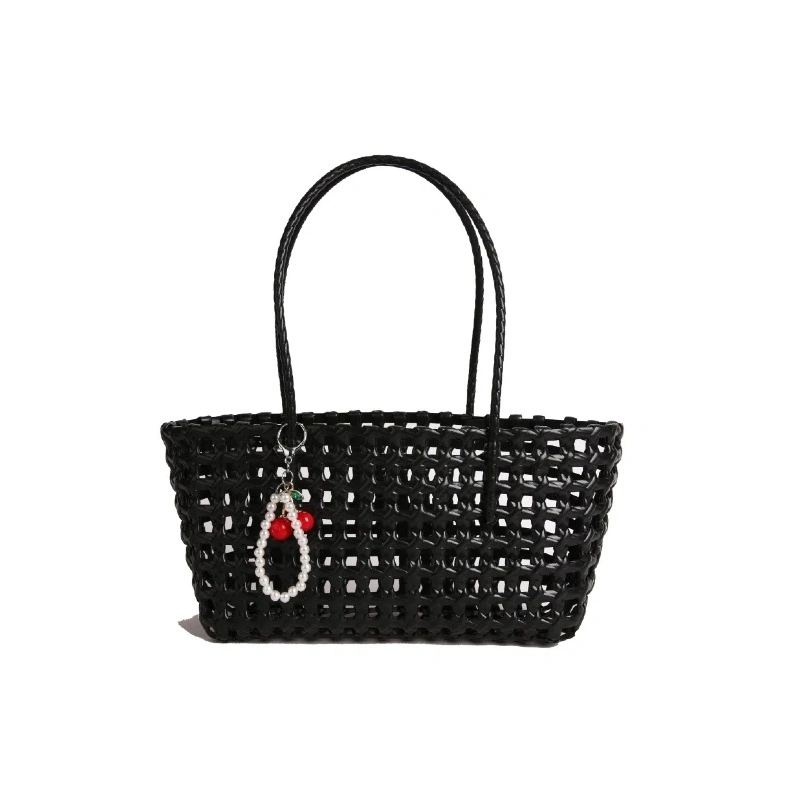Hollow-woven Casual Beach Bag, Niche Portable Shoulder Bag, Seaside Vacation-style Handbag 1