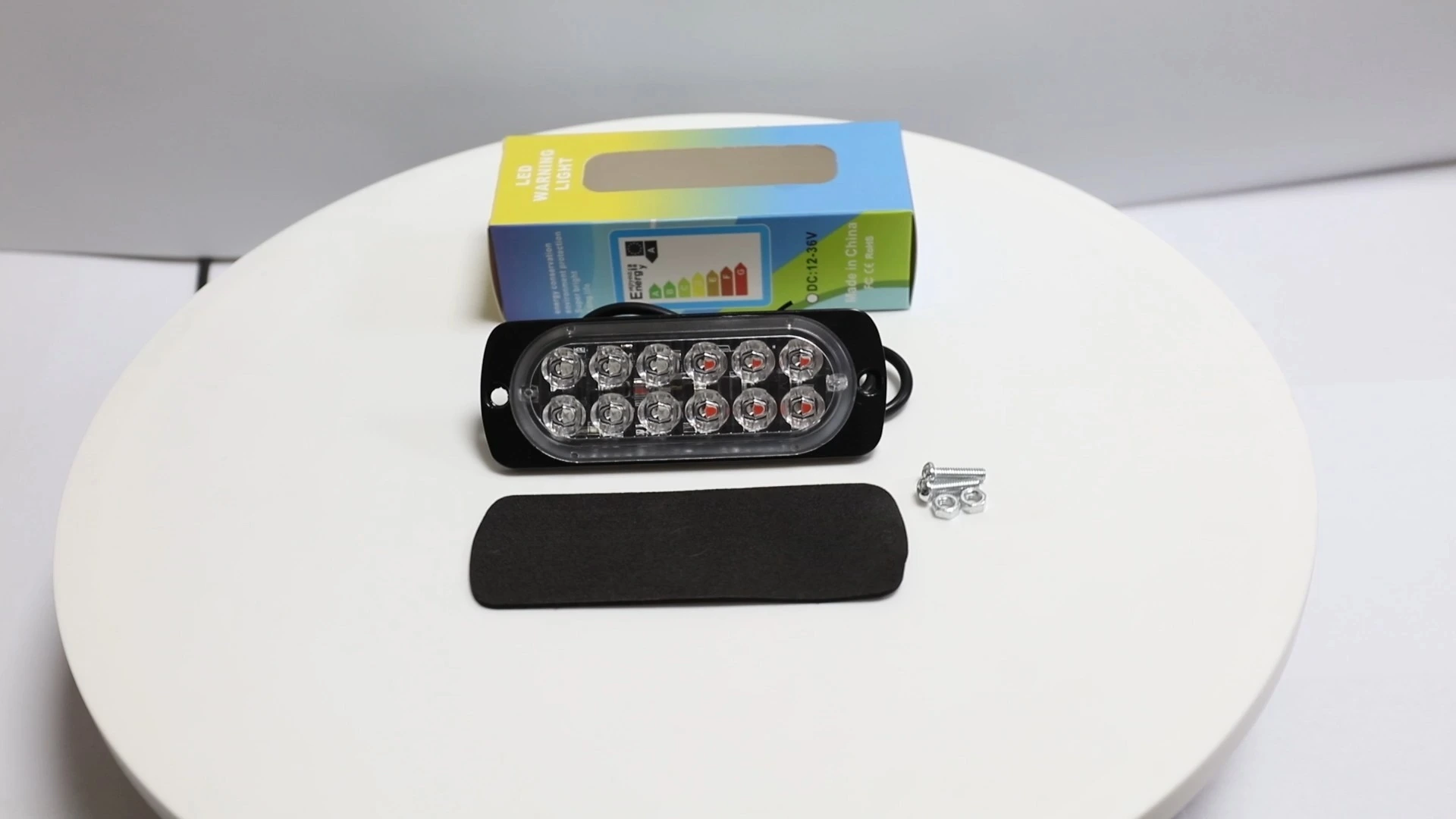 Leadway Amber Strobe Warning Light 12-24V - LED Emergency Beacon, Truck Side Marker & Flashing Light Bar for Police & Utility Vehicles 1