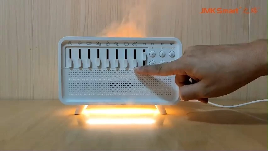 جهاز علاج النوم Smart 4-in-1: آلة الضوضاء البيضاء ، والعلاج العطري للزيت الأساسي ، مكبر الصوت BT & ضوء الليل للمنزل 1