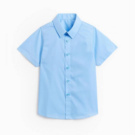 Escuela Camisa azul de la escuela azul de la camisa para niños en varios tamaños 1