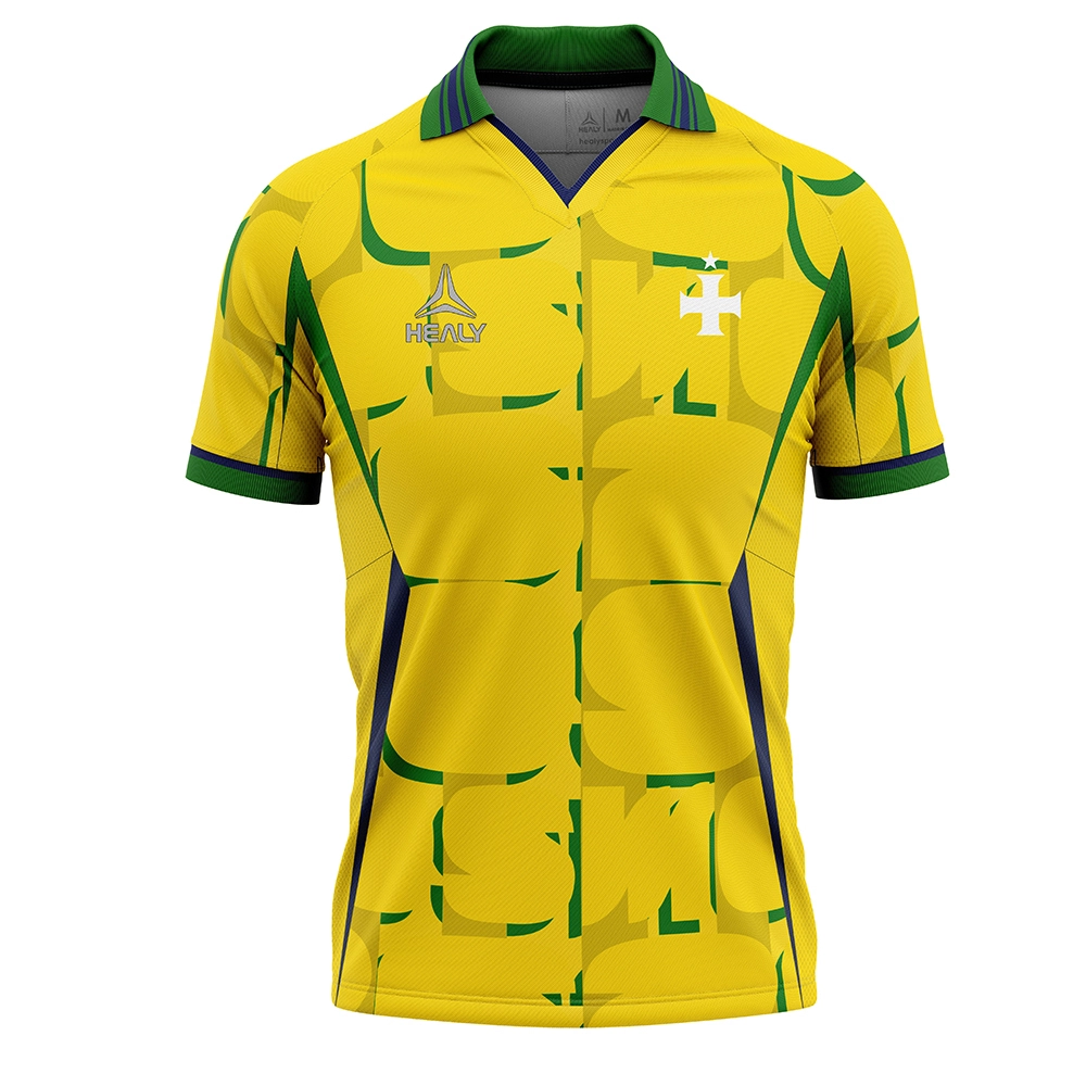 Healy Factory Design Full Sublimation Football Jersey T Shirt Club rychlý suchý kvalitní fotbalový pohár uniformy Vlastní sportovní dres 1