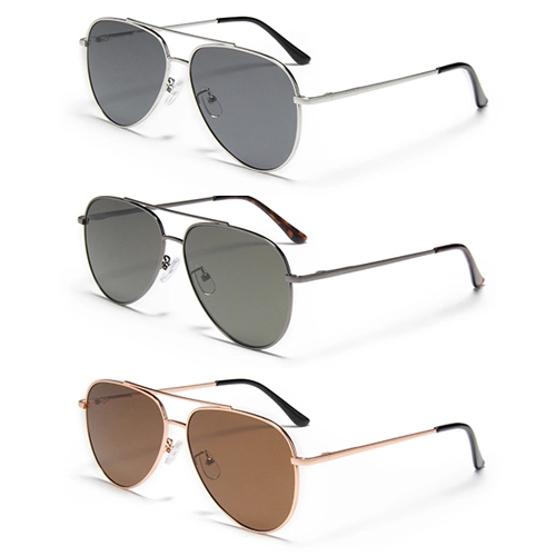 S60154 Wholesale High Quality Brand Pilot Eyeglasses Retro Men Shades Sunglasses  Polarized Lens Glasses Famous Designer 1