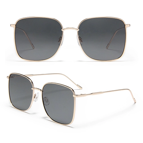 S60155 Wholesale Custom Square Gafas De Sol Driving Aviation Metal Shades Polarized Women's Sun Glasses 1