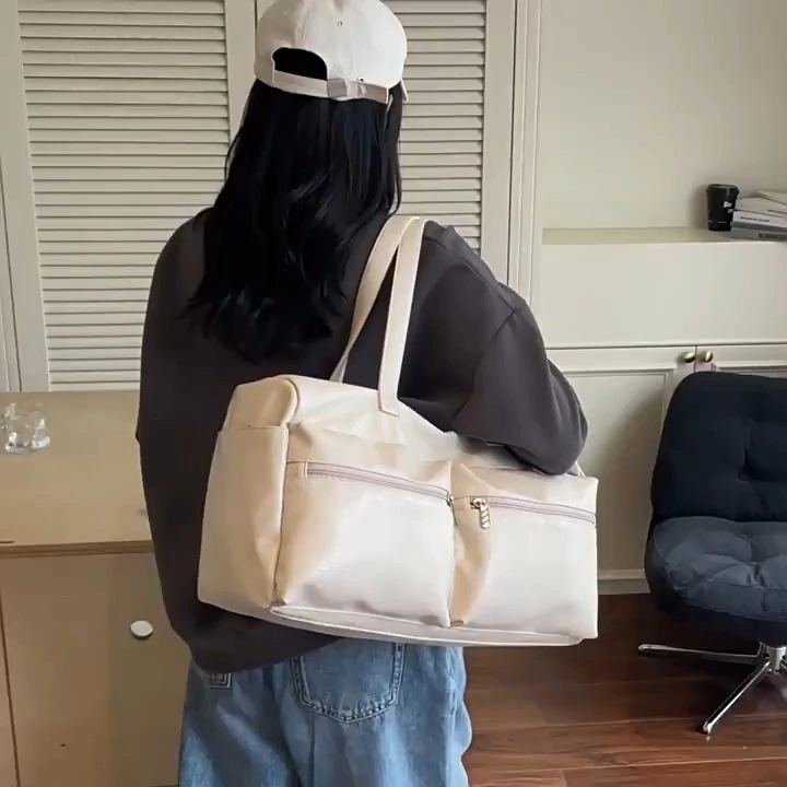 Leisure Short-distance Travel Handbag, Simple and Soft Versatile Travel Bag, Daily Fashionable Shoulder Bag 1
