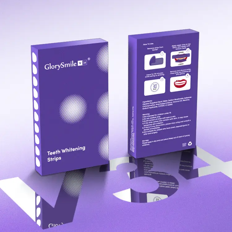 Glorysmile V34 Purple Teeth Whitening Strips 1