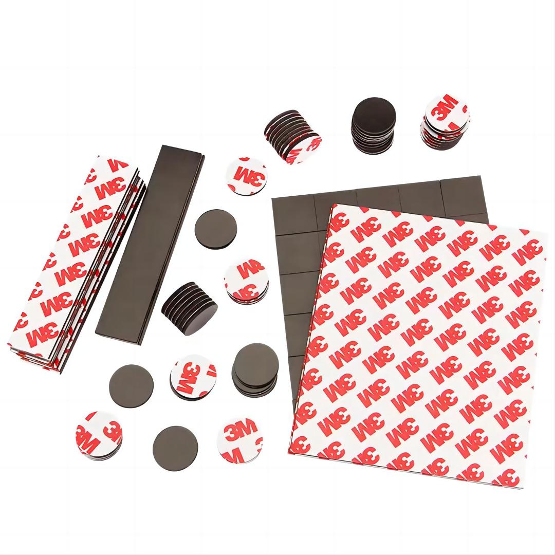 Self-Adhesive Strong Flexible Soft Rubber Magnet Square Magnetic Sheet for Photo Wall Mounting Sublimation Roll Disc Bending 6
