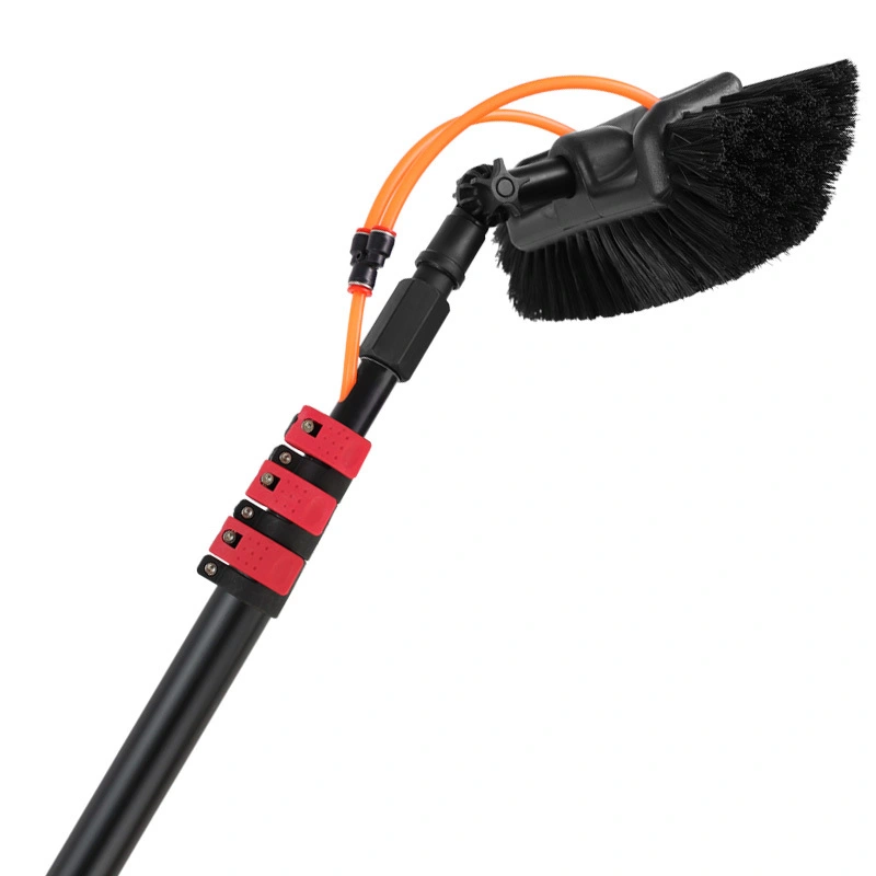 12-40FT Solar Panel Cleaning Brush Hydraulic Window Cleaning Kit, Window Cleaning System Window Washing Cleaning Equipment Kit with Rotating Brush for Window Glass, Solar Panel Cleaning 1