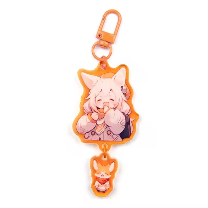 Porte-clés orange personnalisé en cadeau 1