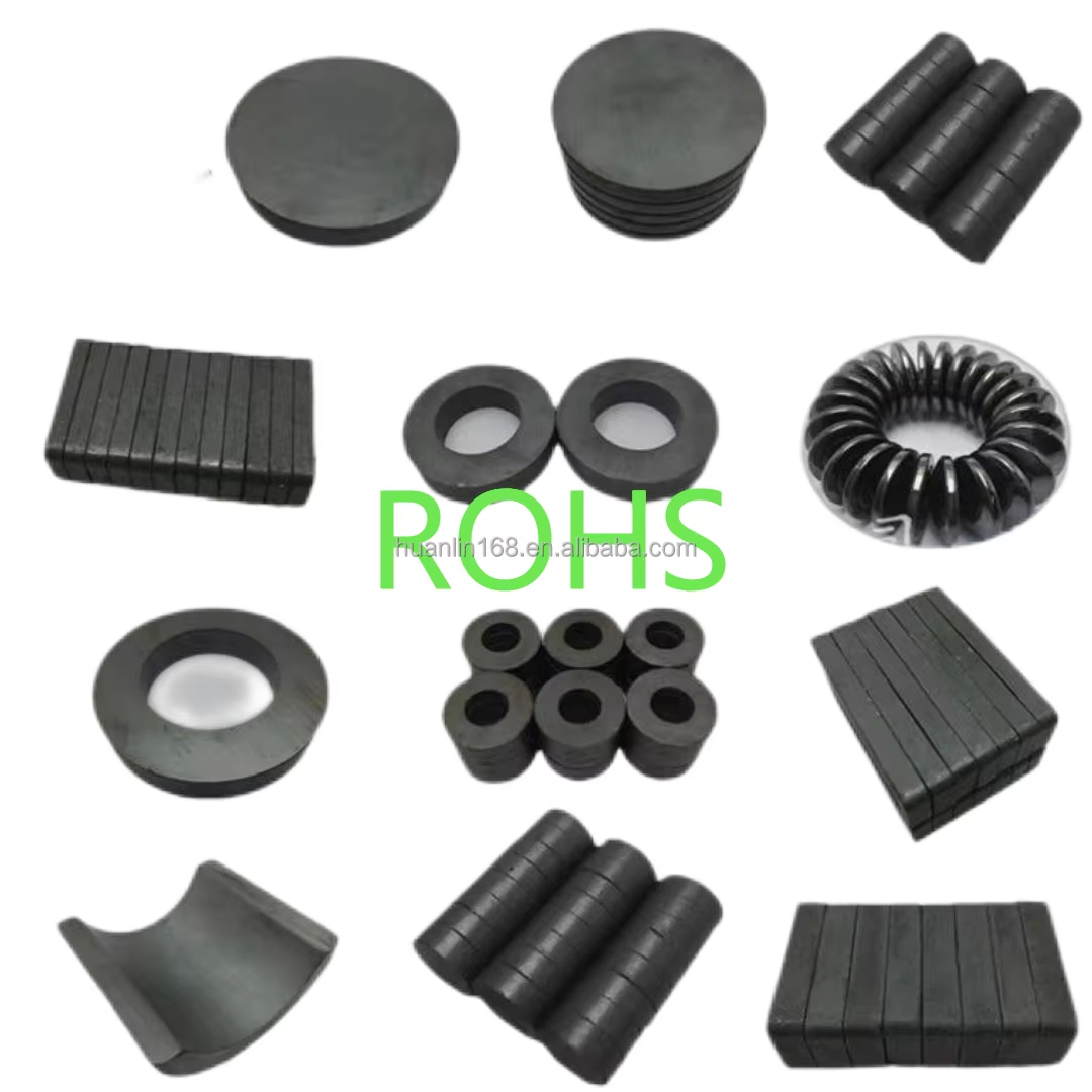 High Quality Y30 Industrial Customization Ferrite Disc Motor Magnet Segment Ring Ferrite Magnet Strong Permanent Bending 5
