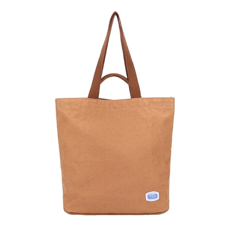 LANKIN Canvas Handbag Brown Versatile Large-Capacity for commuting 1