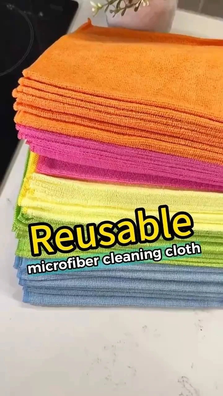 4-pack reusable microfiber cleaning cloths 300gsm 40x40cm 1