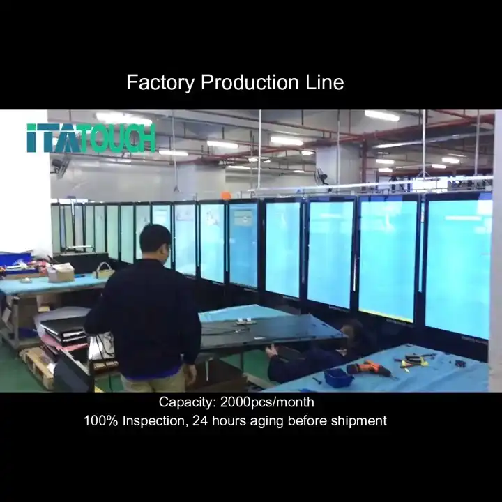 Top Quality ITATOUCH Indoor Advertising Display Adapt Android OS/Windows OS 1080P Multi-Touch Support Remotely 1