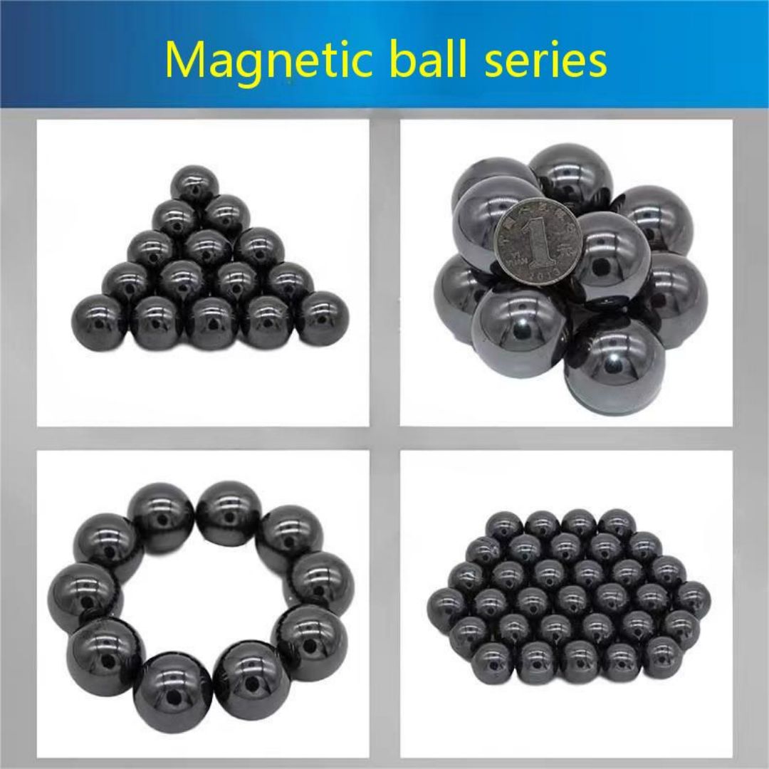 Customized Size Black Ferrite Magnetic Balls Polishing Irregular Olivine Stone Gadgets for Industrial Magnet Sphere Magnets 4