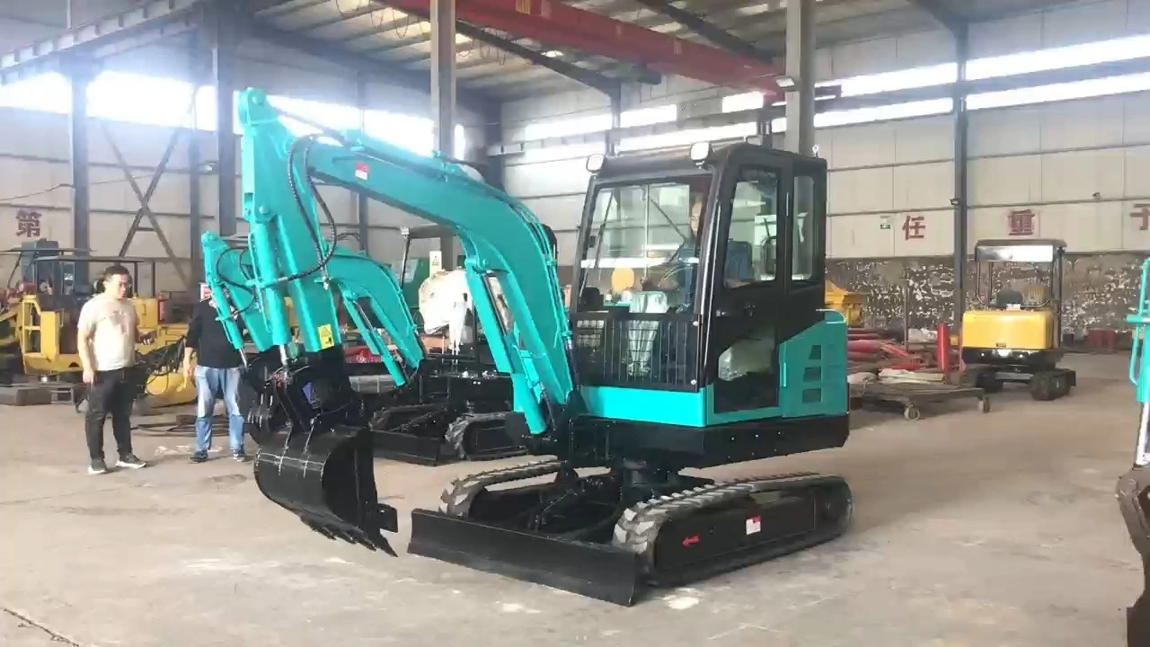 4 Ton Hydraulic Controls Easy Access  Close Cabin Mini Crawler Excavator 1