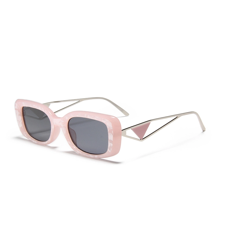 S66161 Gafas de sol con montura cuadrada y patillas metálicas, muy vendidas, UV400, con logotipo personalizado, antiluz azul para mujer 1