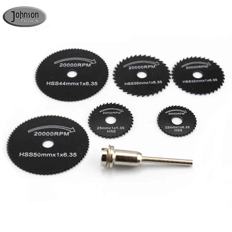 Johnson Tools Schwarzes HSS-Mini-Kreissägeblatt-Set für Dremel-Rotationswerkzeug 1