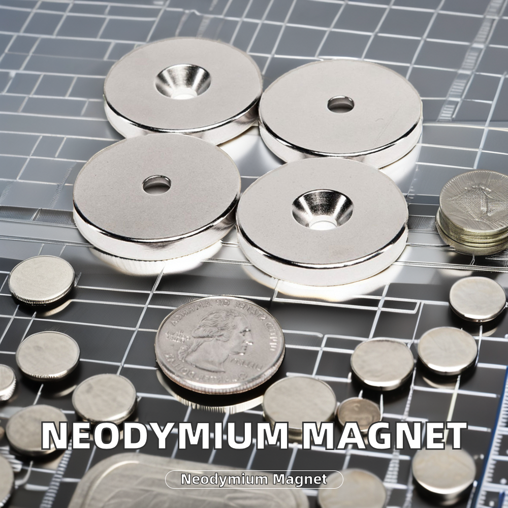 Strong Magnet Neodymium Pot Magnet M4 M6 Screw Mounting Fastener with Countersunk Hole Heavy Duty NdFeB Magnetic Materials 4