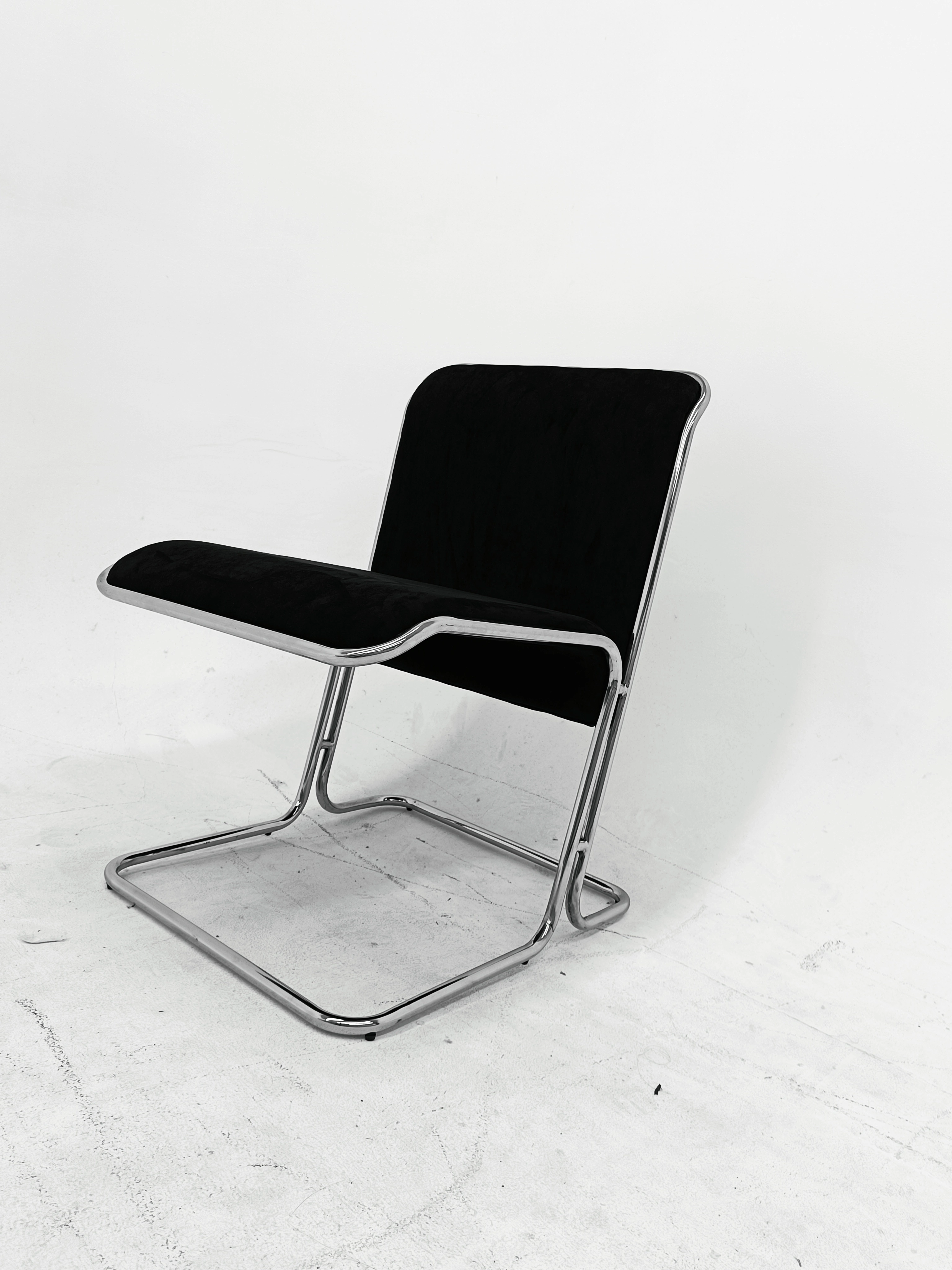 Black Leather Office Chair Backrest Computer Chair Luxury Minimalist Style 1
