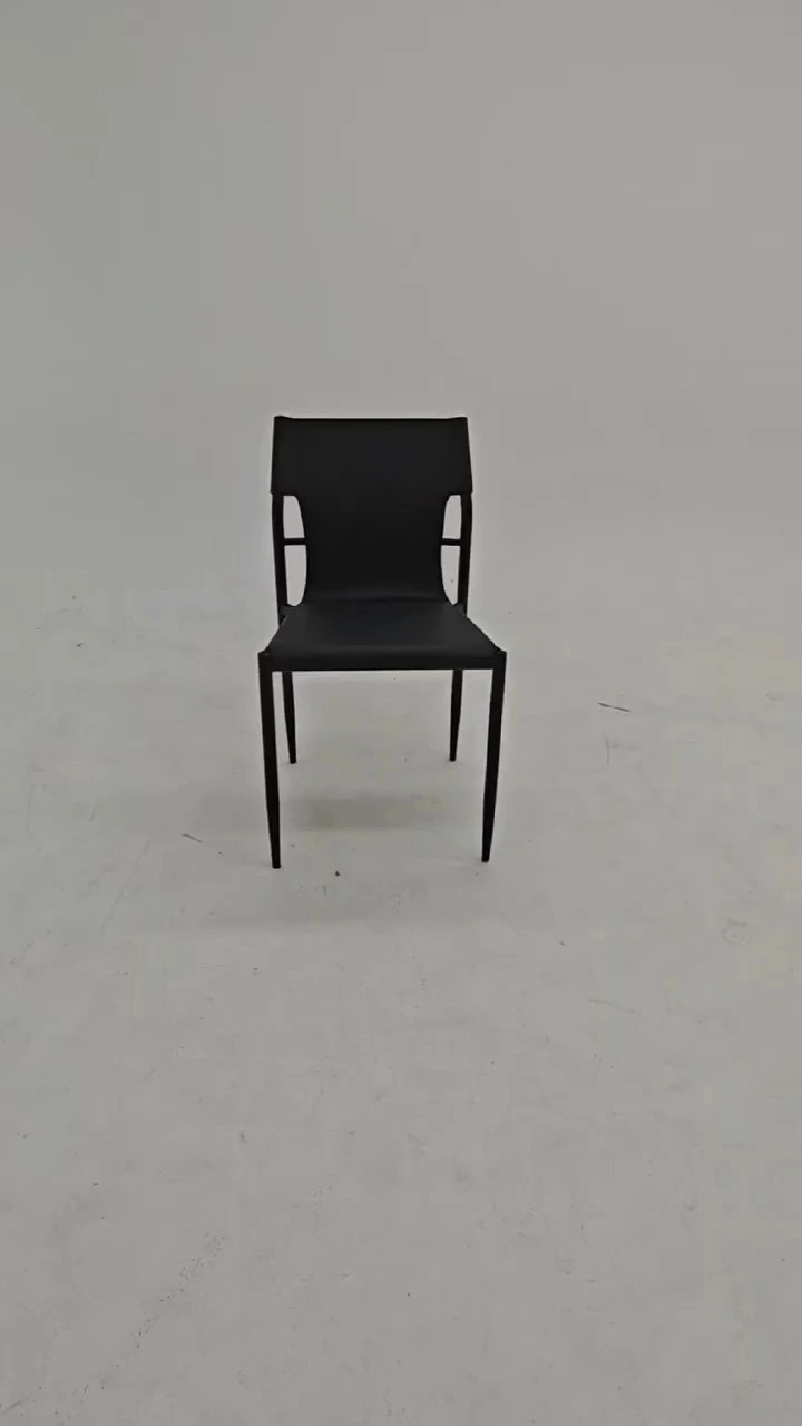 Leather Lounge Chair for High-end Minimalist Scandinavian Style Living Room Dining Room Comfortable Relaxation 1