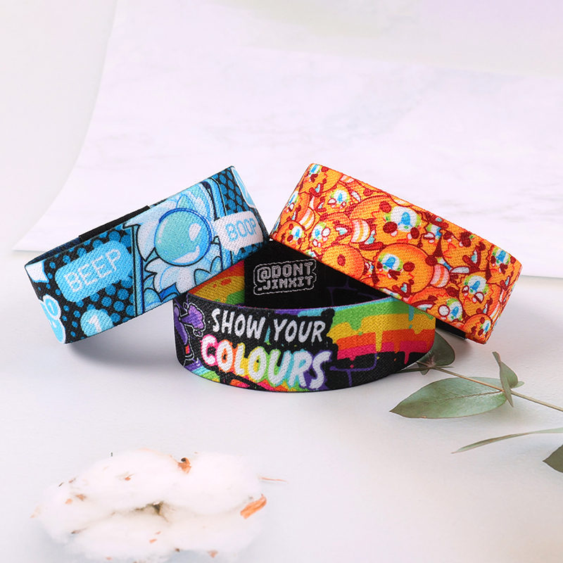 Custom Design  Elastic Wristband Reversable RFID NFC Bracelet Elastic Wrist Band 2