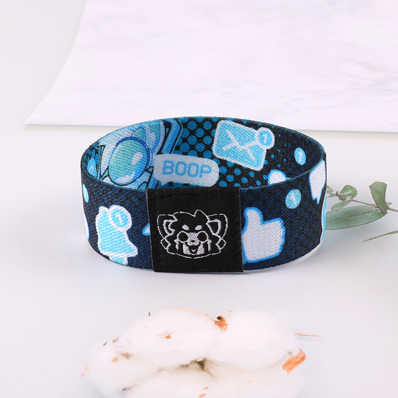 Custom Design  Elastic Wristband Reversable RFID NFC Bracelet Elastic Wrist Band 3
