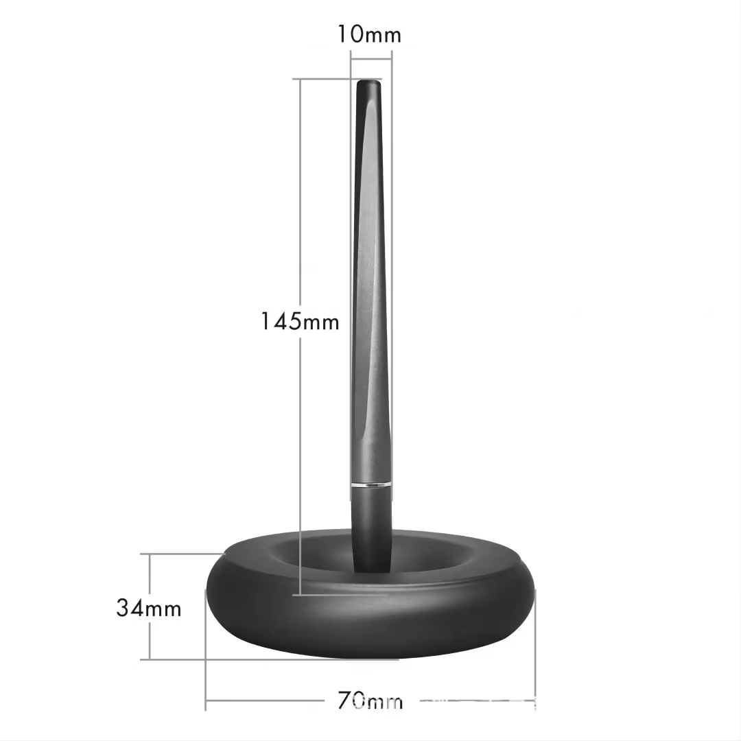 Black Metal Magnetic Levitation Pen with Hovering Stand 1