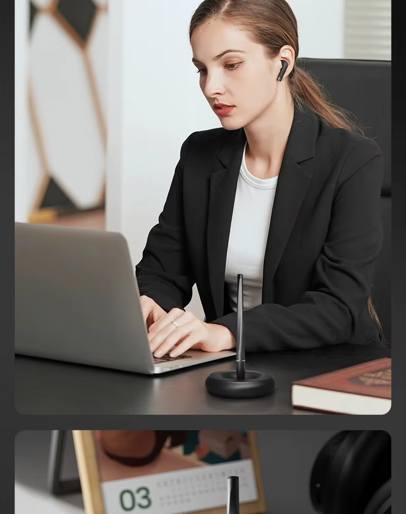 Black Metal Magnetic Levitation Pen with Hovering Stand 3