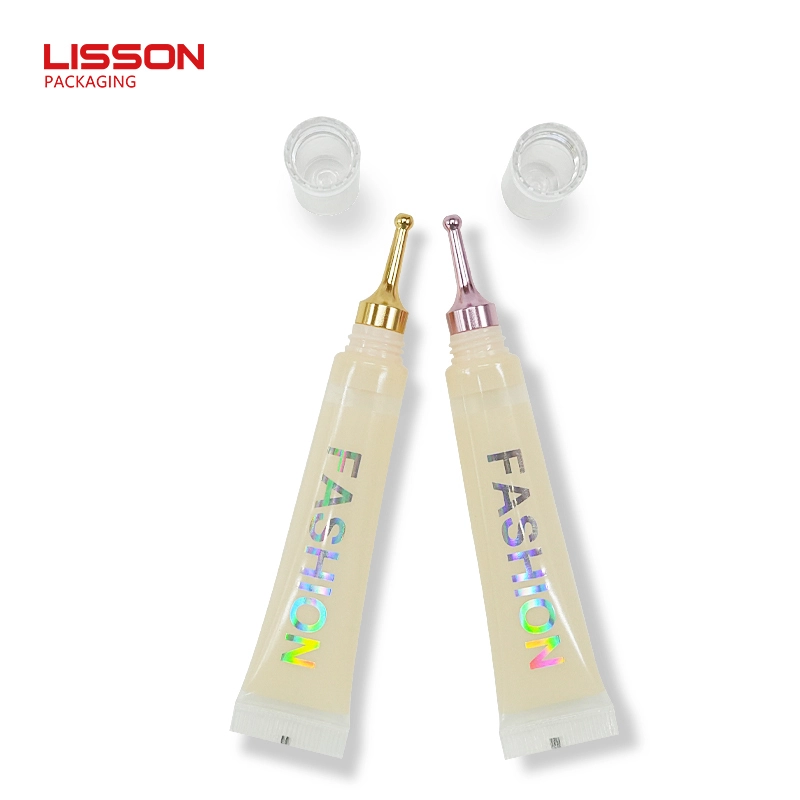 luxury eye cream tube w/ alluminim alloy long nozzle cap 1
