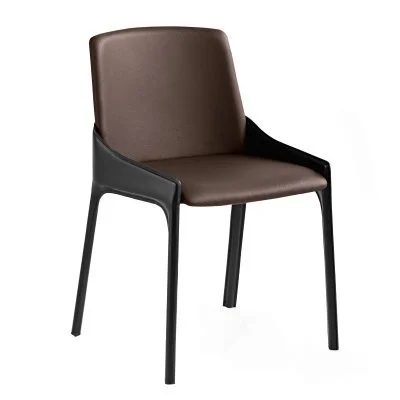 Italian saddle leather dining chair, Nordic desk and chair designer, minimalist armchair for makeup 1