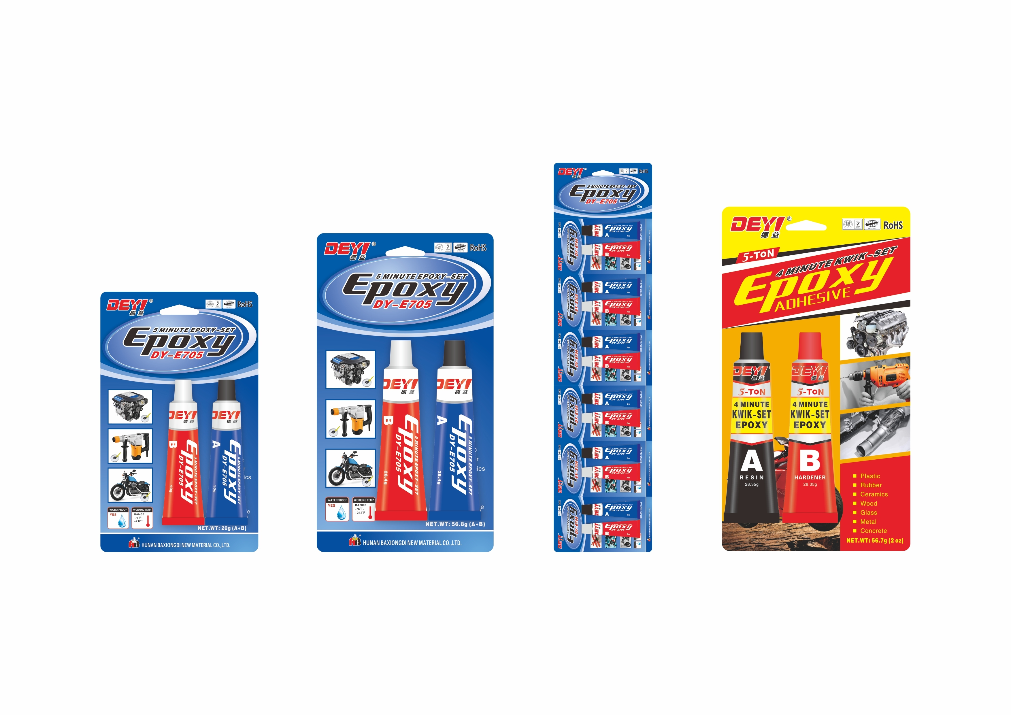 Fast Curing DY-E705 5 Min Epoxy Resin/Epoxy Adhesive Metal Bonding Glue for Industrial 1