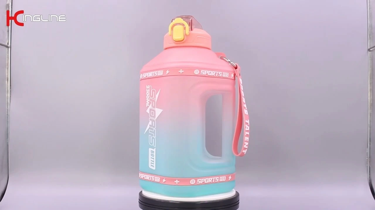 High capacity plastic jug colorful drinking water bottle for fitness 1