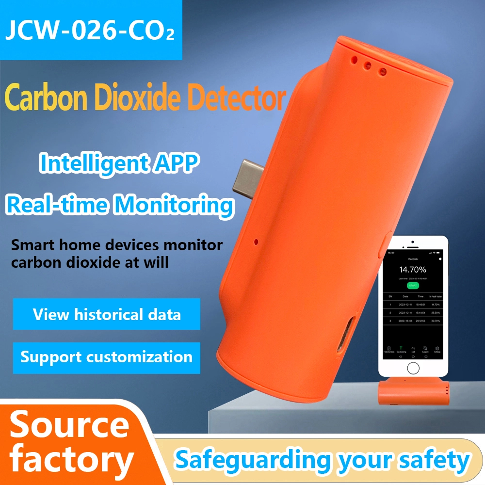 El detector de dióxido de carbono realiza un monitoreo en tiempo real de los dispositivos domésticos inteligentes, lo que le permite monitorear el dióxido de carbono a voluntad y salvaguardar su seguridad. 1