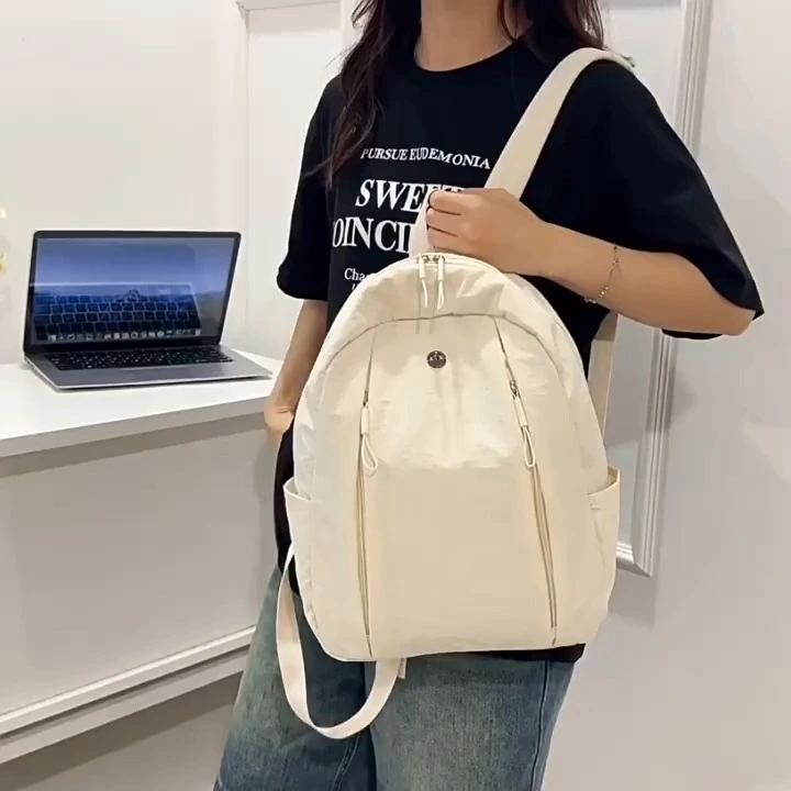Compact and Convenient Dual-shoulder Bag, Casual and Versatile Nylon Schoolbag, Daily Fashionable Backpack 1