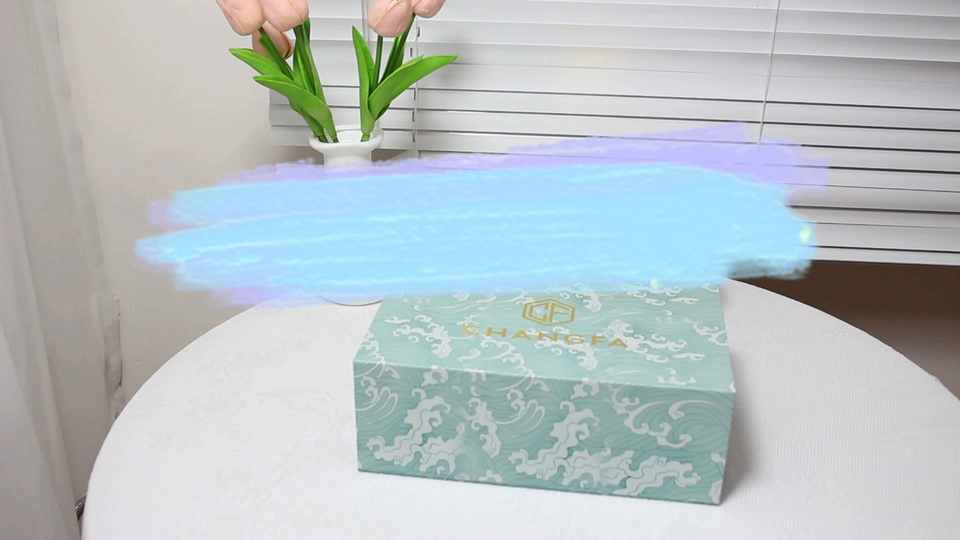 CF Clamshell Magnetic Gift Packaging Boxes for Aromatherapy EVA velvet insert 1
